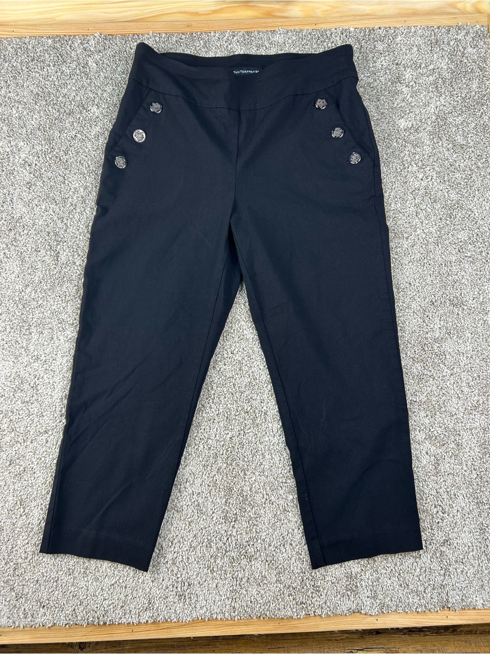 Counterparts Black Sailor Button Capris